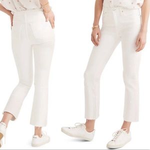 MADEWELL 10” Rise Off White Cali Demi-Boot Jeans